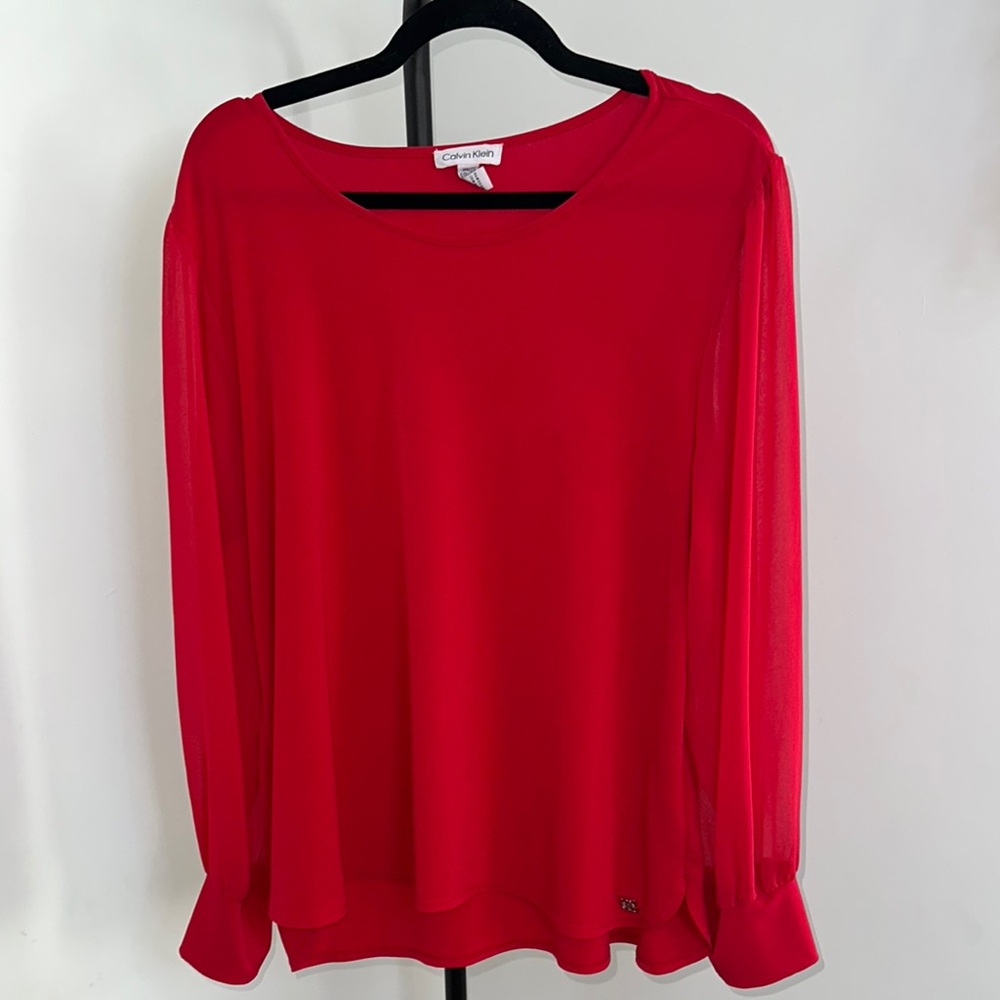 Calvin Klein Vibrant Red Blouse